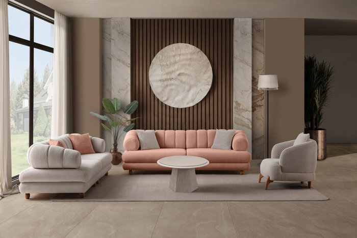 Atelier Del Sofa Gloria - Powder Sofá de 3 Plazas
